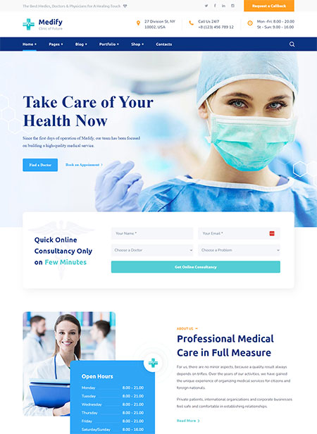 Medify-Clinic-WordPress-Theme 