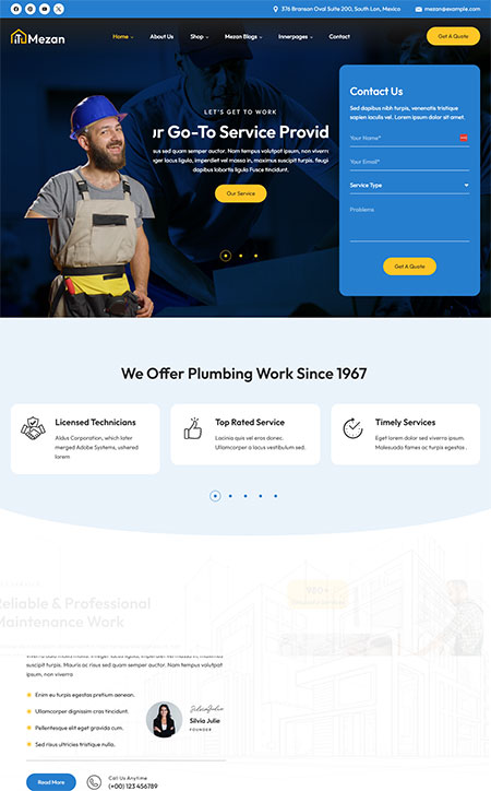 Mezon-Plumber-WordPress-Theme
