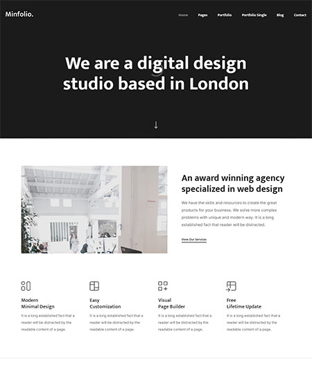 Minfolio-WordPress-Theme