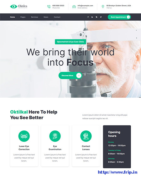 Oktilcal-Optometrist-WordPress-Theme