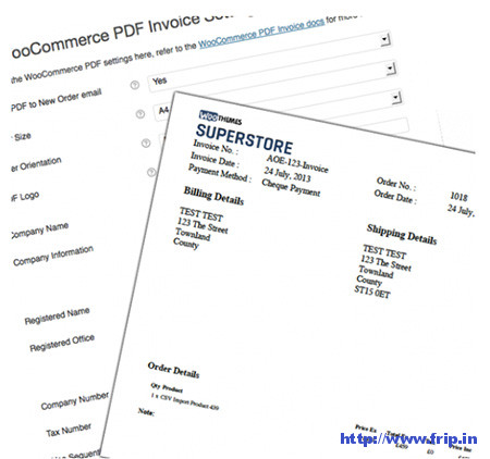 WooCommerce PDF Invoice Plugin