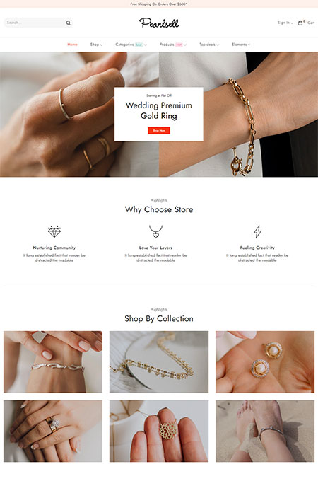 Pearlsell-WP-Elementor-Theme