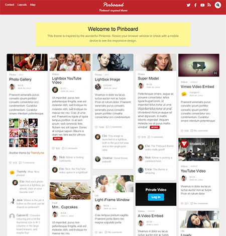 Pinterest WordPress themes