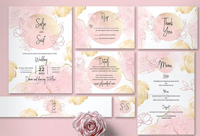 Pink-Flower-Wedding-Invitation-Set-9