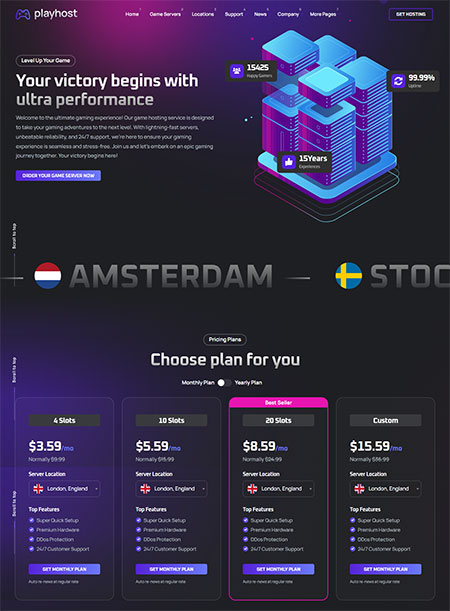 Playhost-Game-Hosting-Server-Theme