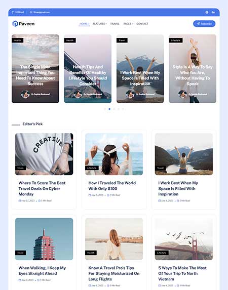 Raveen-Blog-WordPress-Theme