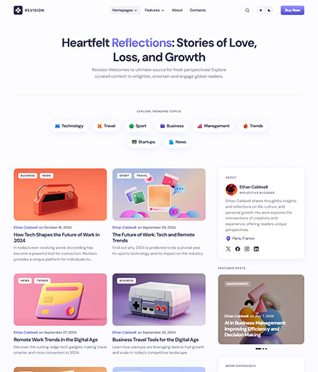 Revision-Personal-Blog-Theme