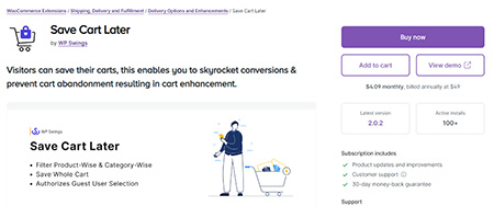 Save-Cart-Later-Plugin