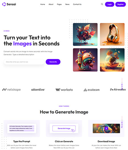 Sensai-AI-Generator-WordPress-Theme