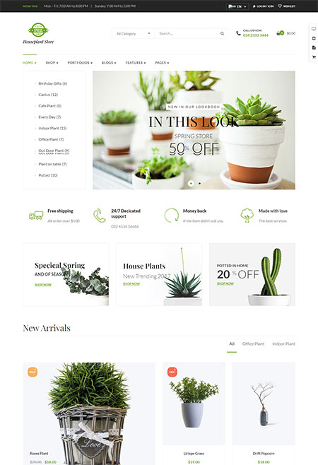 Plants Shop WooCommerce Themes