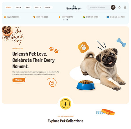 SweetHeart-Pet-Care-Theme