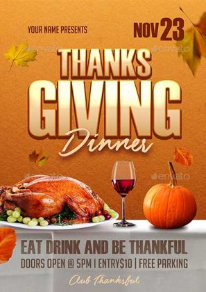 50 Best Thanksgiving Flyer Templates 2023 - Frip.in