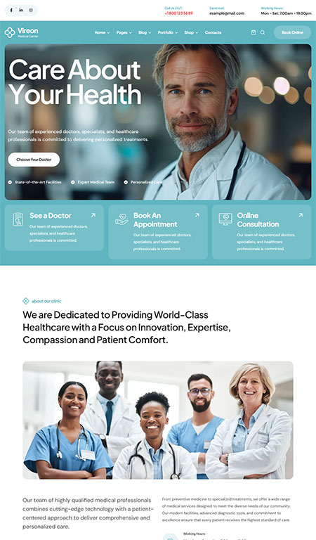 Vireon-Medical-Center-Theme
