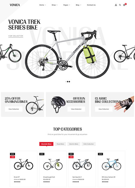Bike Store WordPress Theme