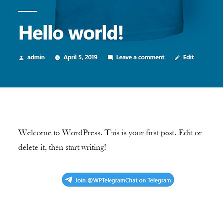 telegram wordpress plugin