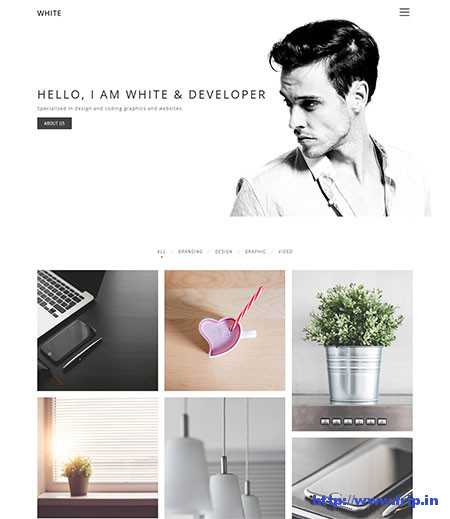 White-minimal-portfolio-WordPress-Theme