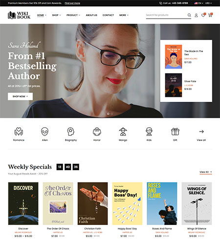 WikiBook-Elementor-Theme