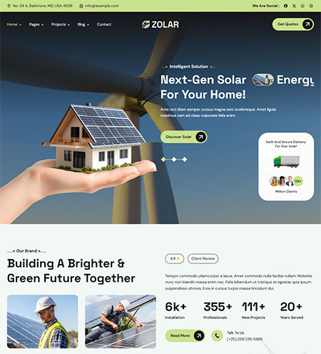 Zolar-Solar-Energy-Theme